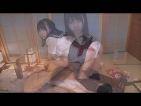 Girls carefully masturbating girls in uniform